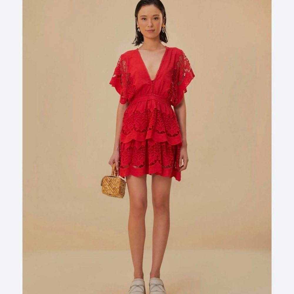 Farm Rio Richelieu Red Mini Dress - XS
